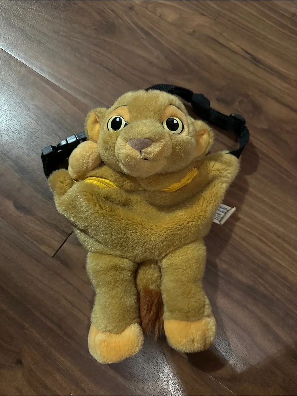 Rare Vintage 1990s Disney Parks Lion King Simba Cub Plush Fanny Pack Belt Bag